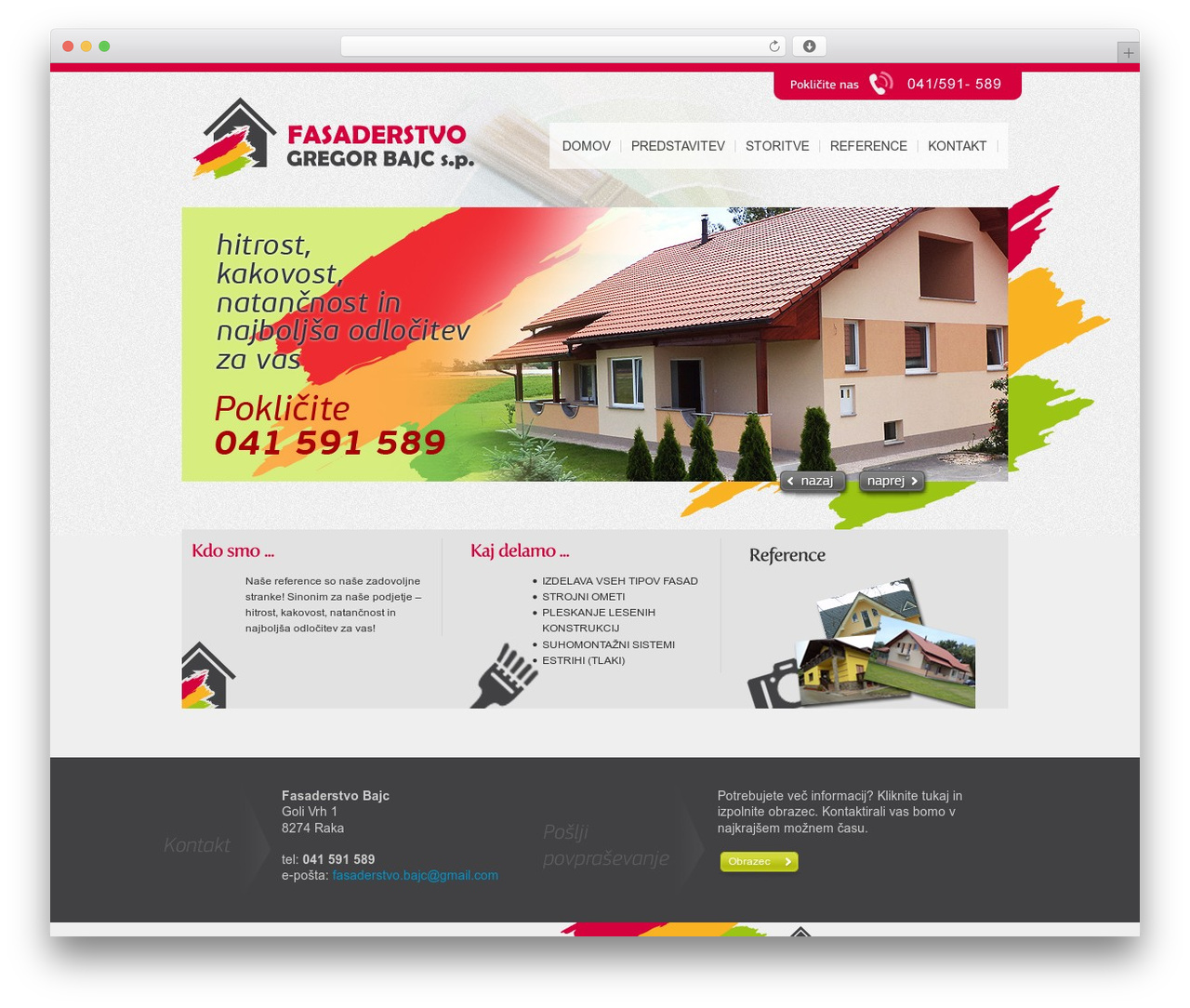 Webfolio premium WordPress theme - fasaderstvo-bajc.com