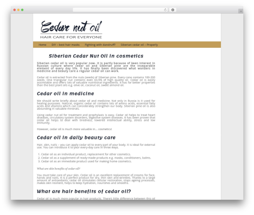 WordPress theme GreenChilli - cedarnutoils.com