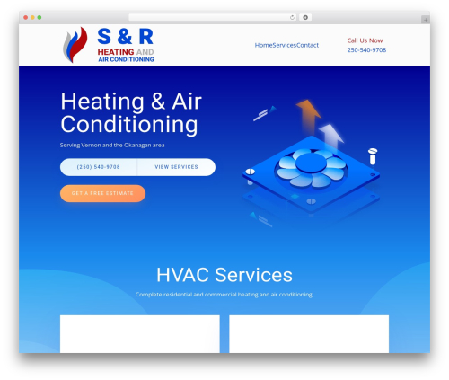 Divi WordPress theme - srheatingair.com