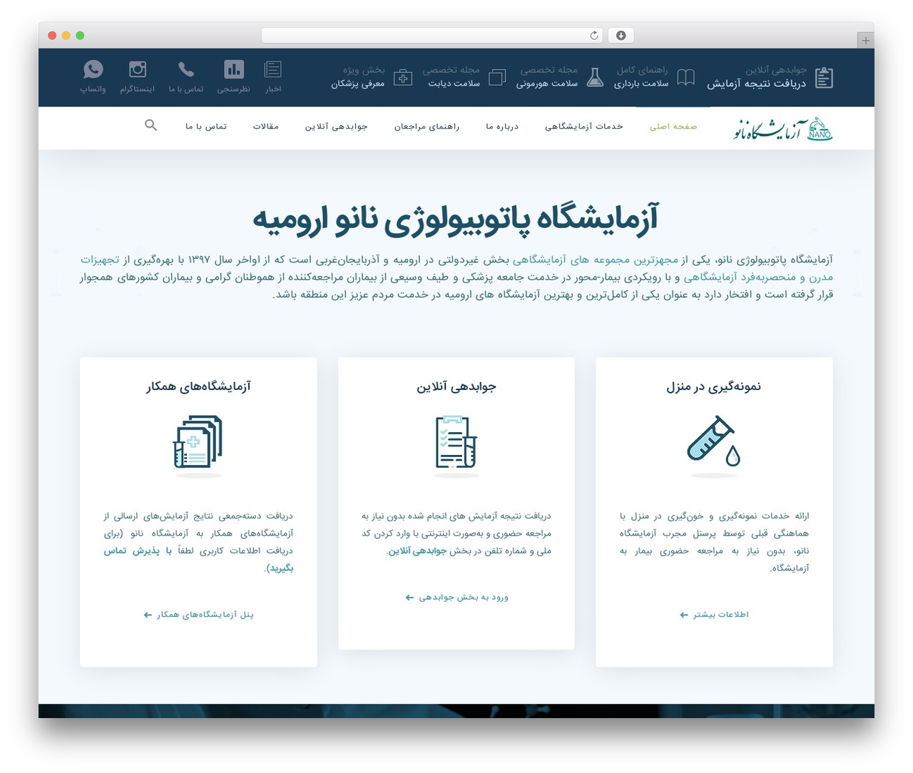 قالب چند منظوره نانو سافت WordPress theme - www.nanomedicallab.com