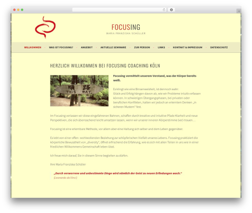 Sela theme WordPress - focusing-coaching.koeln