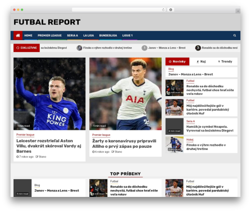 Sportion WordPress theme - futbalreport.sk Sportion WordPress theme - futbalreport.sk
