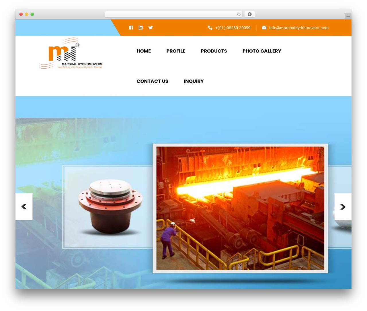 Transida WordPress theme - marshalhydromovers.com