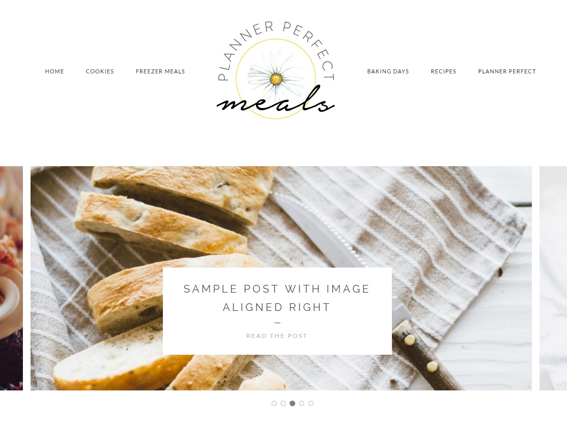 Planner Perfect Meals WordPress theme
