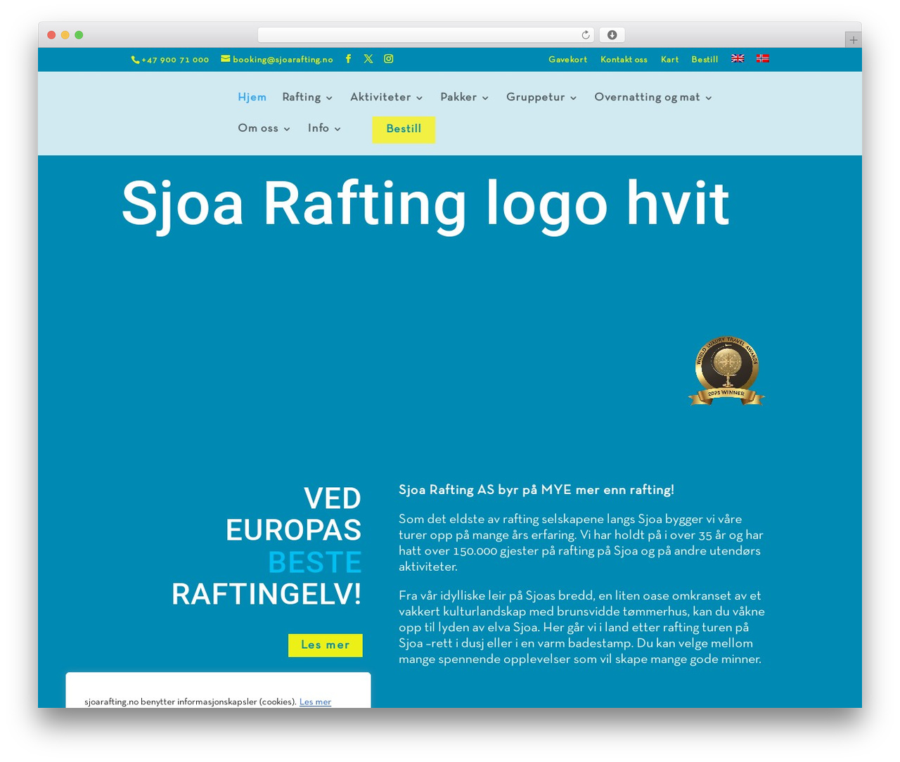 WordPress theme Divi - sjoarafting.no