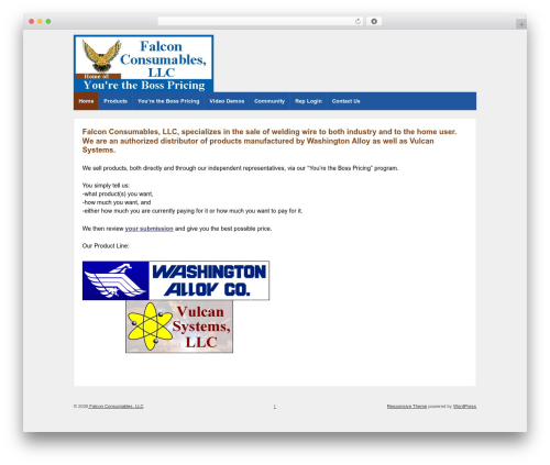 Responsive Pro WordPress theme - falcon-consumables.com