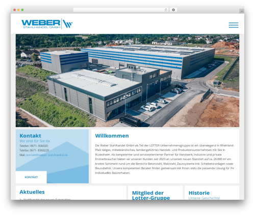WordPress theme th3design basic - weber-stahlhandel.de