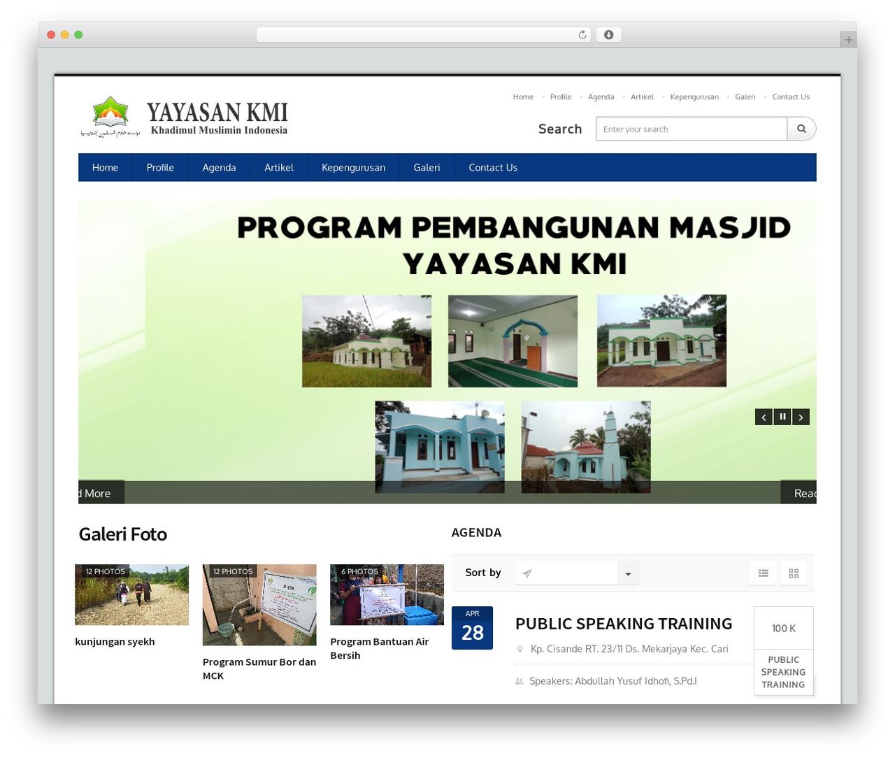 WordPress theme Uoc Theme - yayasankmi.com