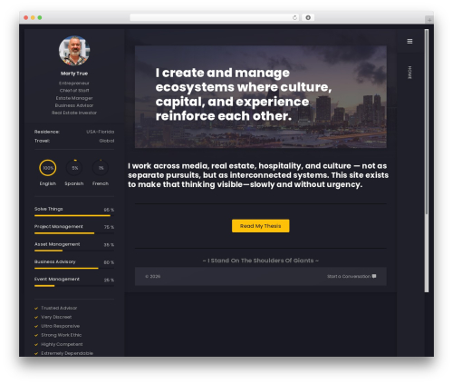 Arter WordPress theme - iammartytrue.com