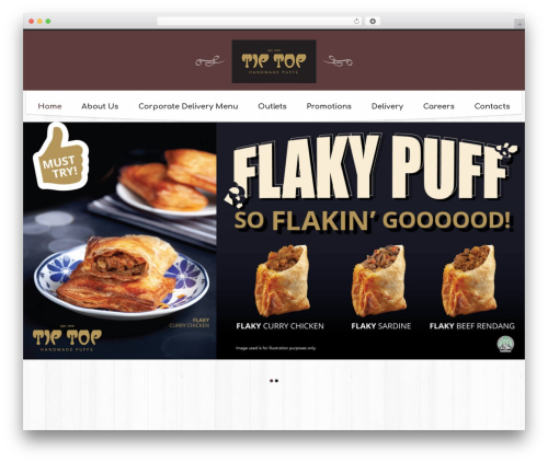 cherry WordPress theme - tiptopcurrypuff.com