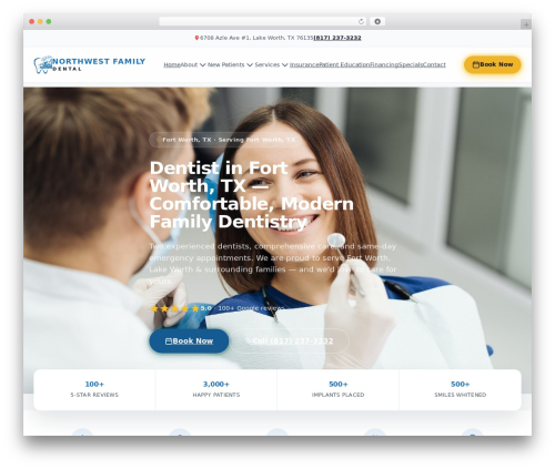 GeneratePress WordPress theme - northwestfamilydental.com