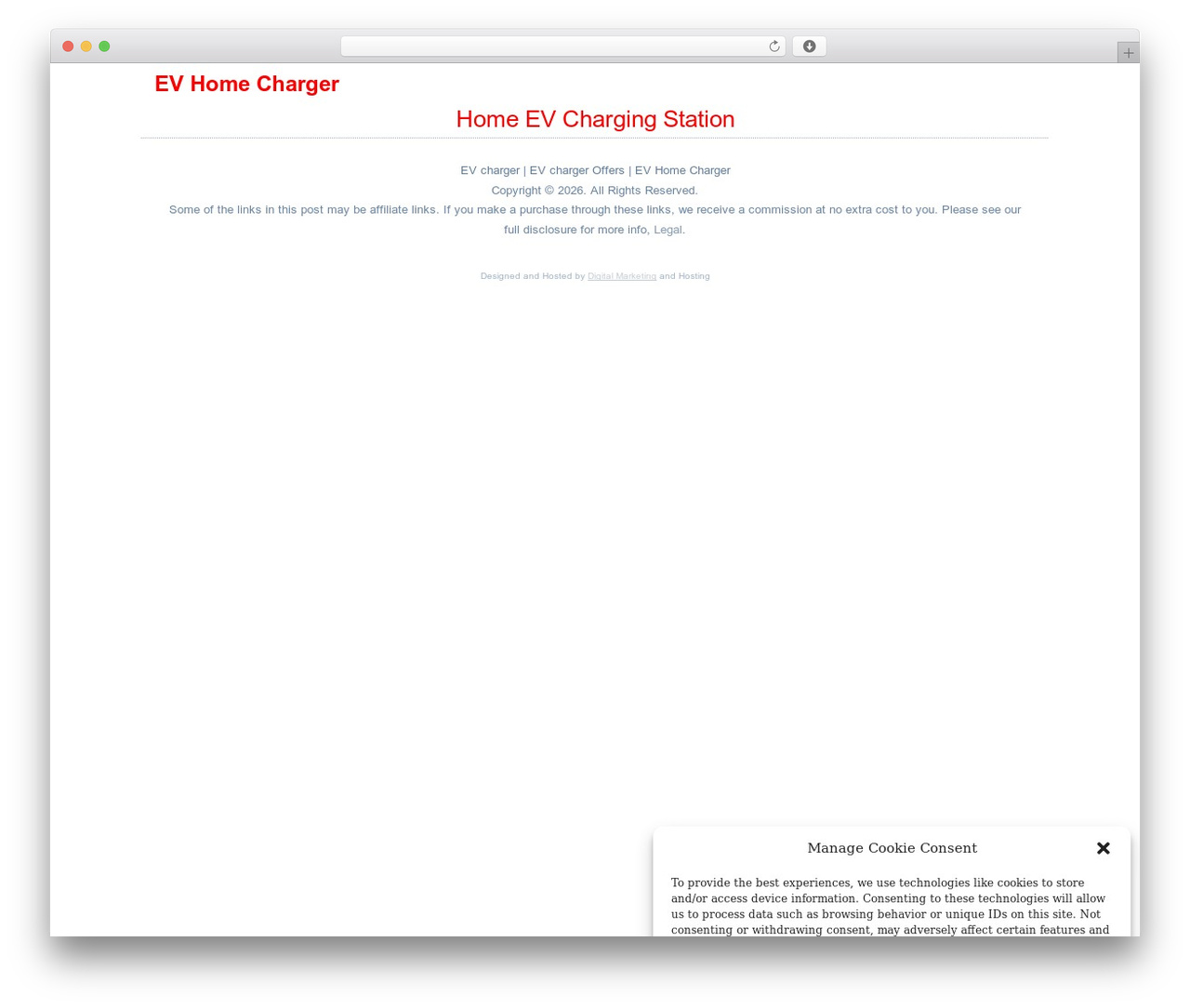 SimpleMobile WordPress theme design - evchargeroffers.com