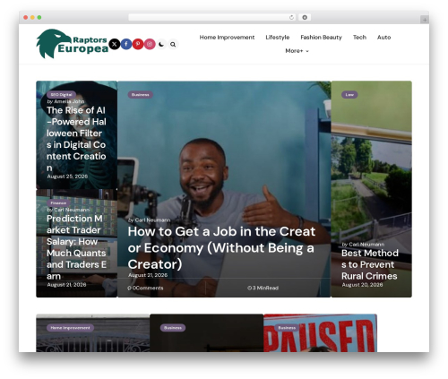 Applied WordPress theme - europeanraptors.org