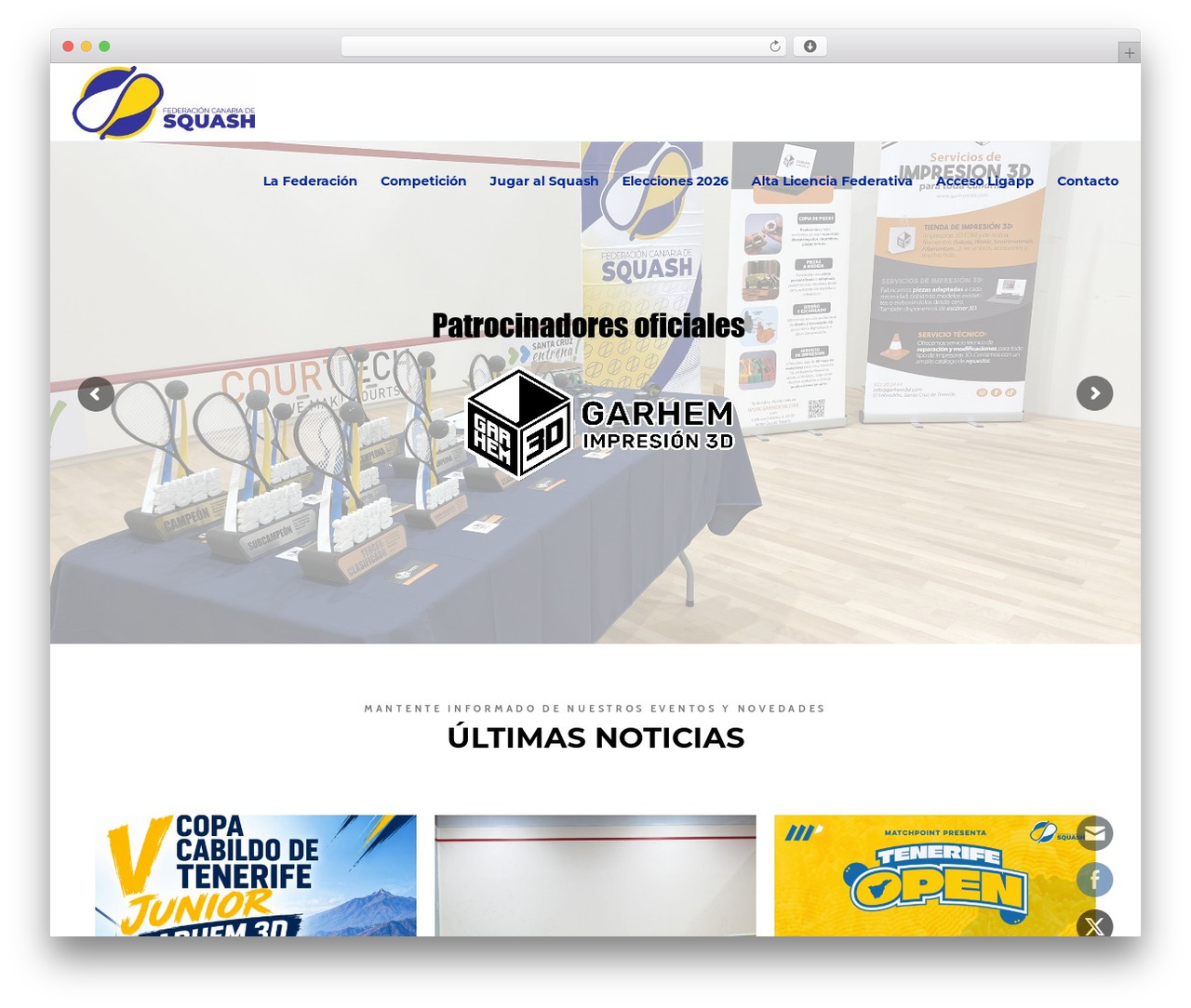 Blade Child WordPress theme design - squashcanarias.com