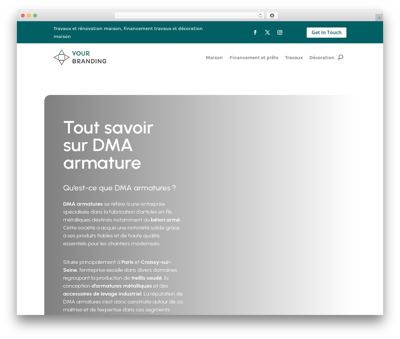 Divi WordPress theme - dma-armatures.fr