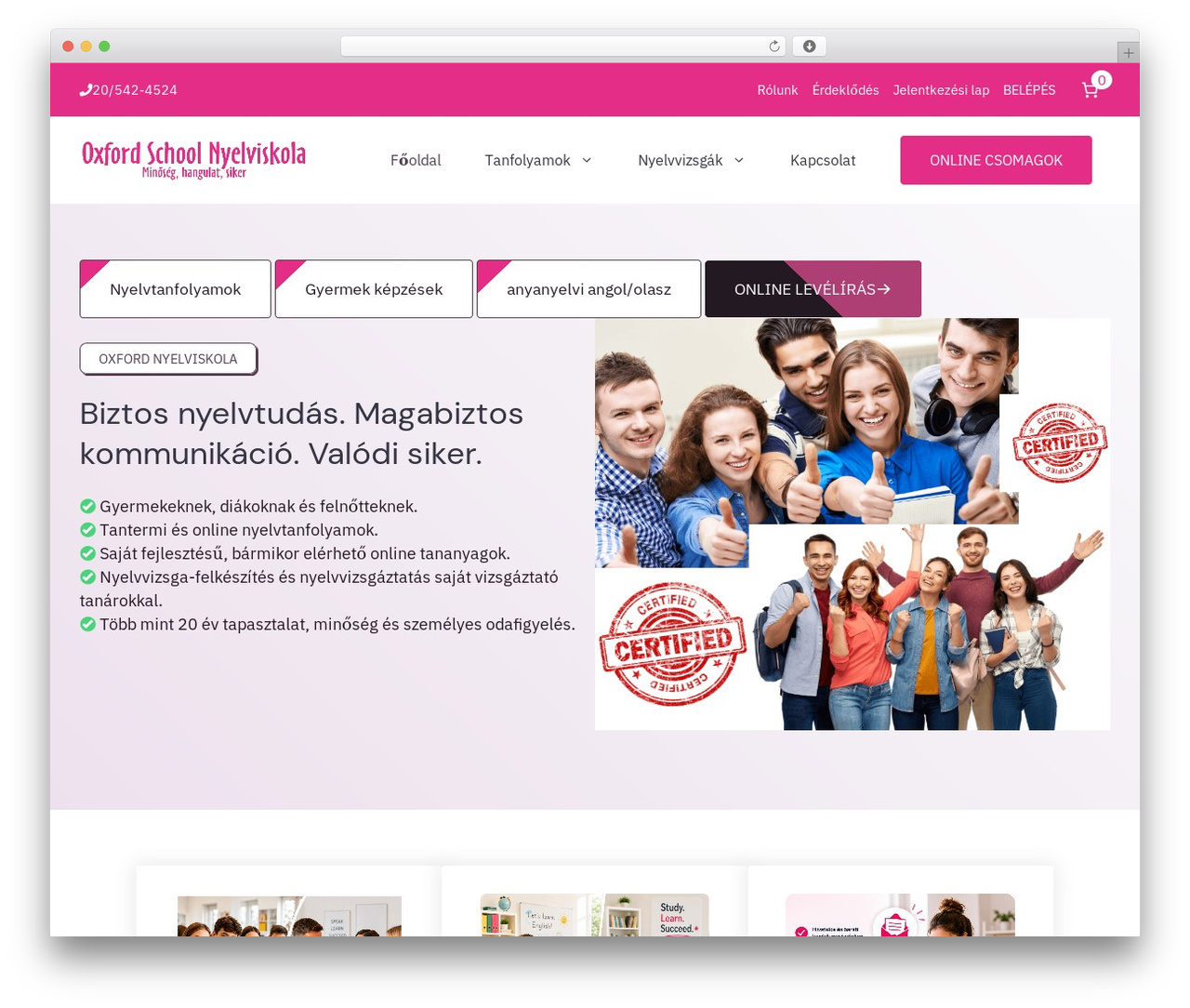 GeneratePress WordPress theme - oxfordschool.hu