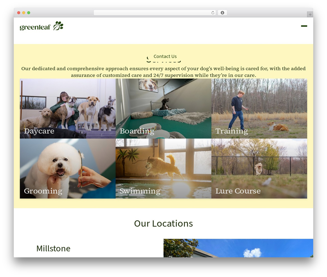 Greenleaf WordPress theme - greenleafpetresort.com