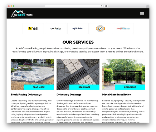 Theme WordPress LeadGenera - allcustompaving.co.uk