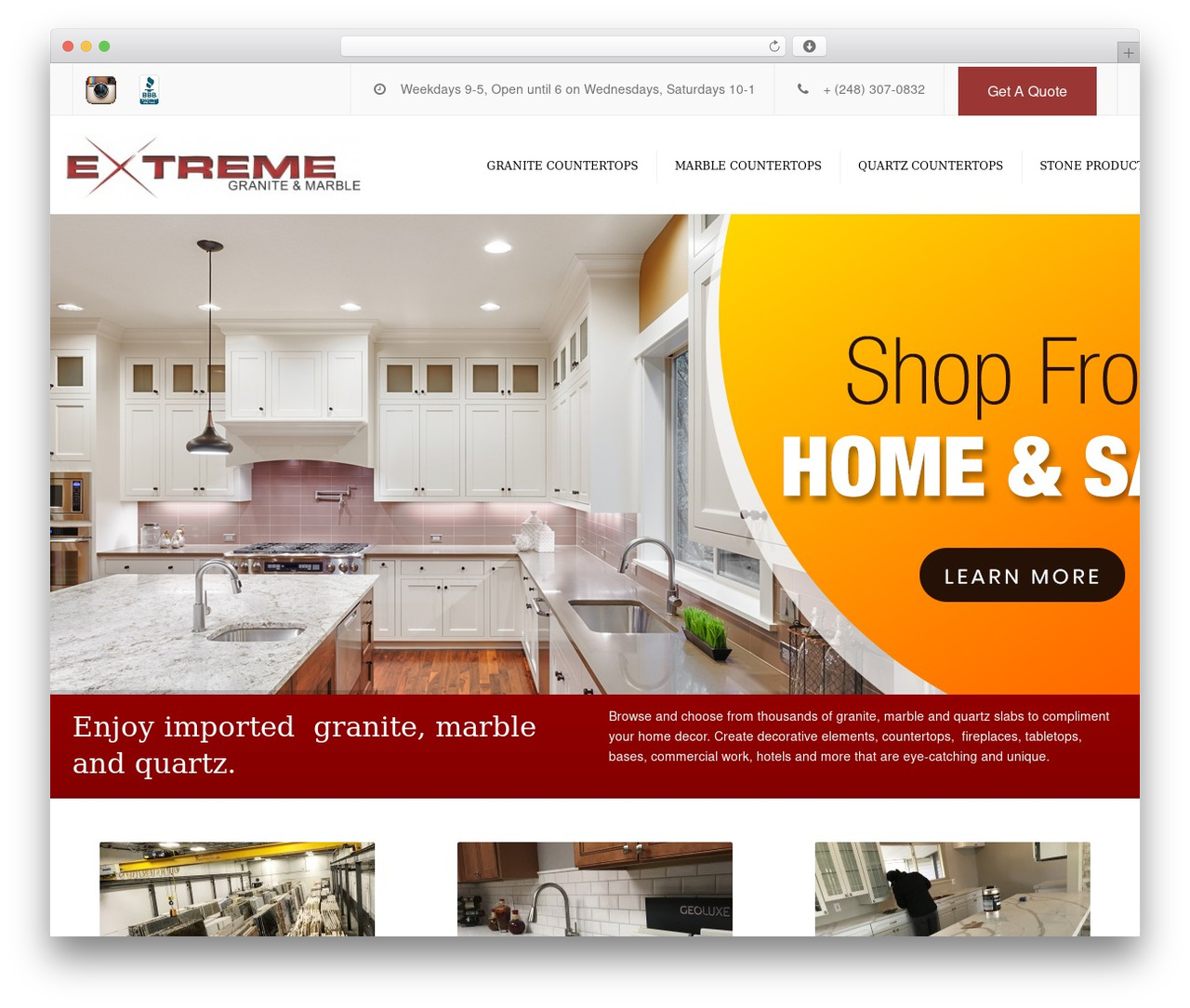 WP theme constructo - extremegraniteinc.com