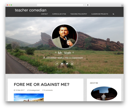 Best WordPress theme Reader - teachercomedian.com