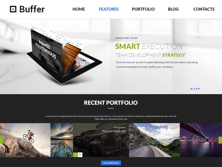 Buffer WordPress theme by deTheme