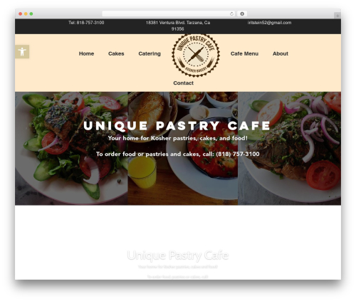 Divi premium WordPress theme - uniquepastrycafe.com