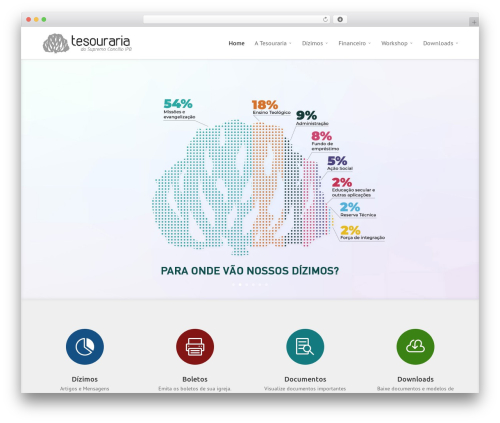 Divi WordPress theme design - tesourariaipb.org.br