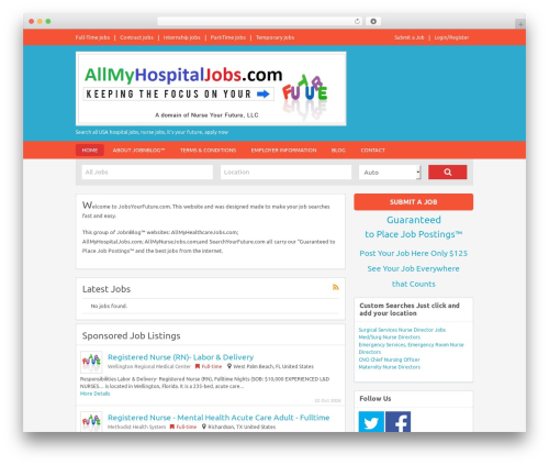 FlatRoller premium WordPress theme - allmyhospitaljobs.com