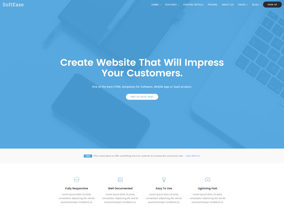 SoftEase WordPress theme by QodeArena