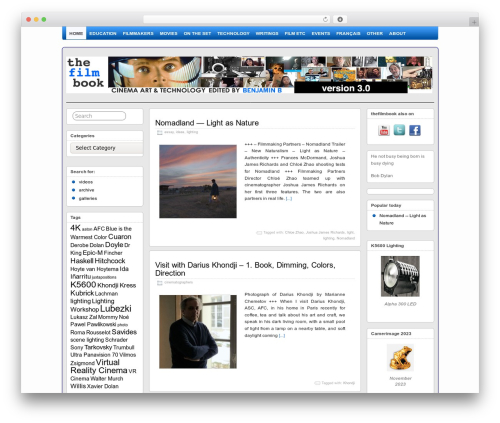 Suffusion WordPress theme - thefilmbook.net