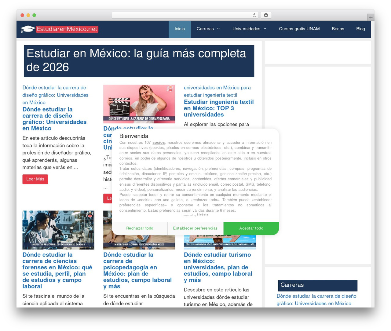 Theme WordPress GeneratePress - estudiarenmexico.net