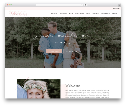 WordPress theme Divi - gracewhilewewait.com