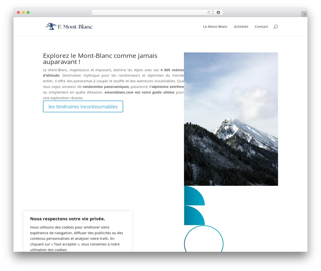 WordPress theme Divi - emontblanc.com
