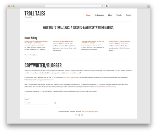 WordPress theme Purity - trolltales.com