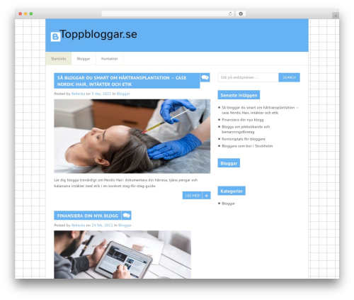 WordPress theme Saturation - toppbloggar.se