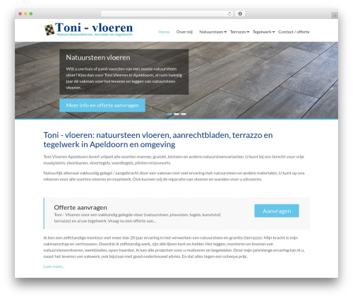 WordPress theme Spacious - tonis-natuursteenvloeren.nl