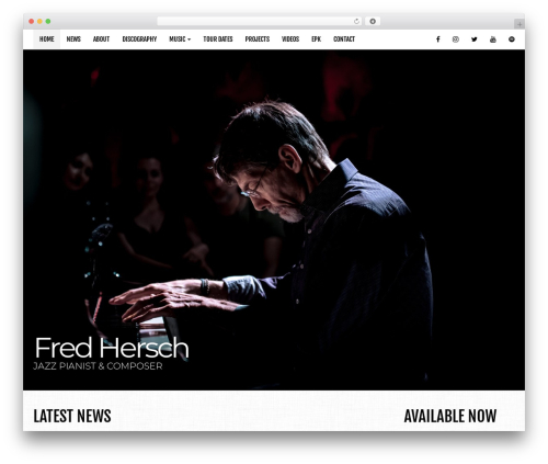 Fred Hersch theme WordPress - fredhersch.com