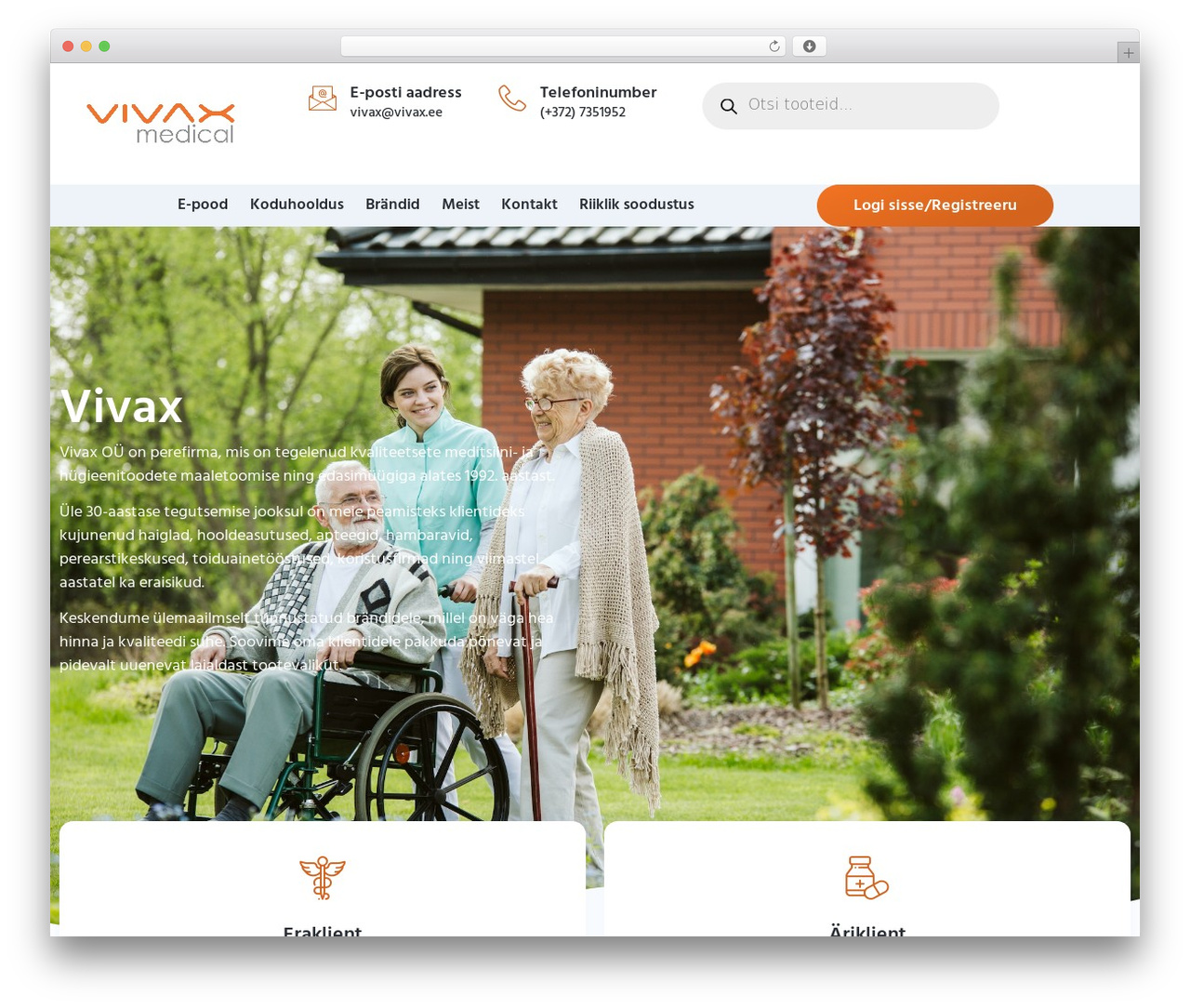 Hello Elementor WordPress theme - vivax.ee