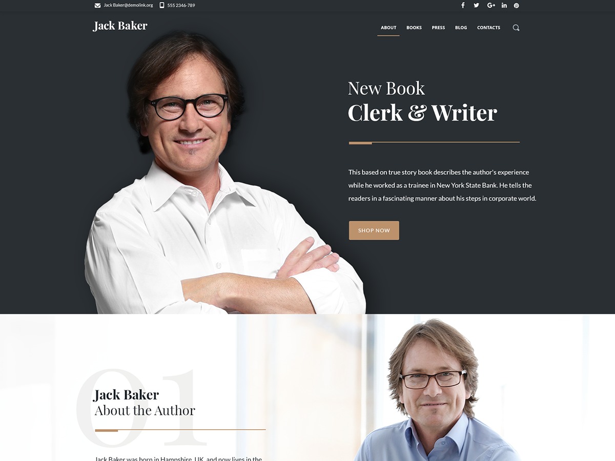 JackBaker WordPress theme
