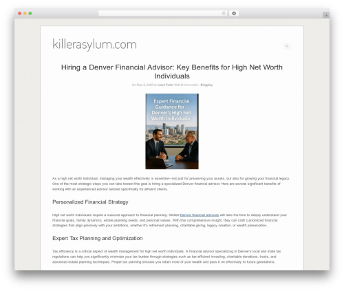 Origami WordPress theme - killerasylum.com