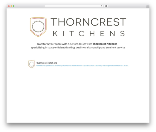 Theme WordPress Divi - thorncrestkitchens.com