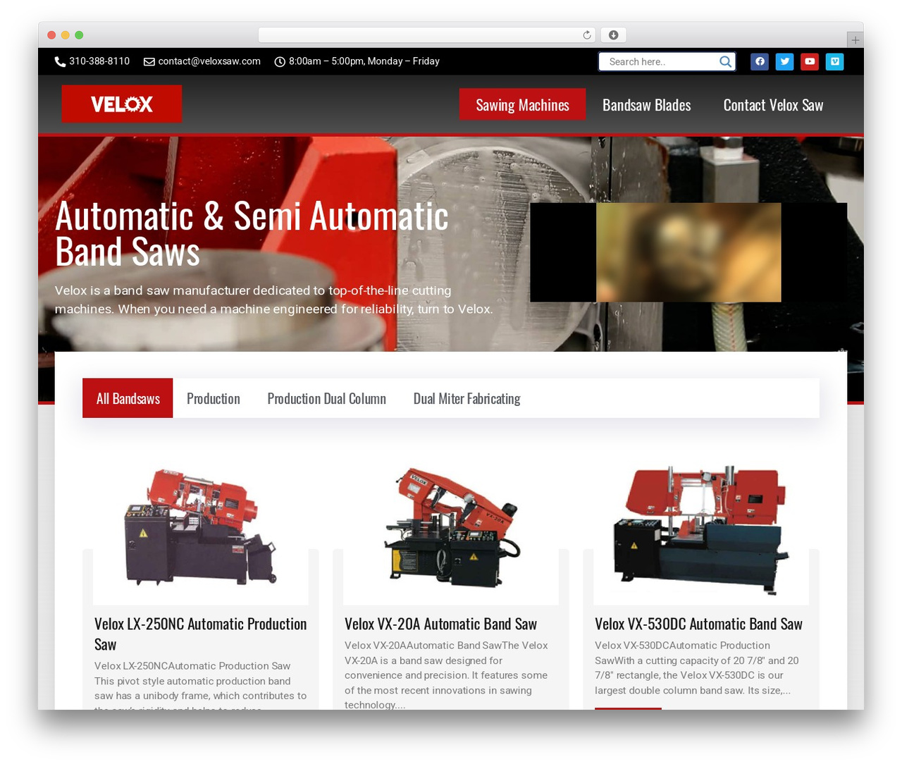 Theme WordPress Metal Saw - veloxsaw.com Theme WordPress Metal Saw - veloxsaw.com