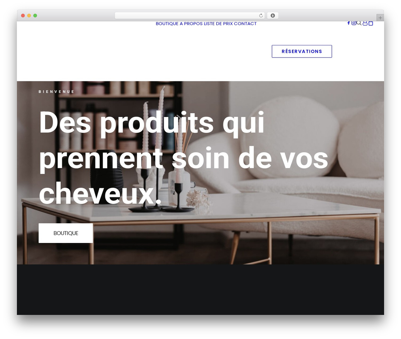 Uncode WordPress theme design - le-studio-coiffure.ch