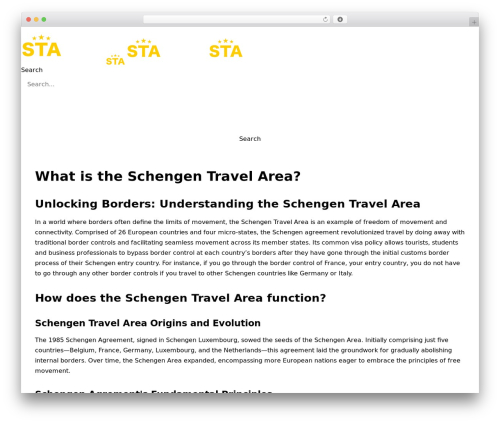 Uncode WordPress travel theme - schengentravelarea.com
