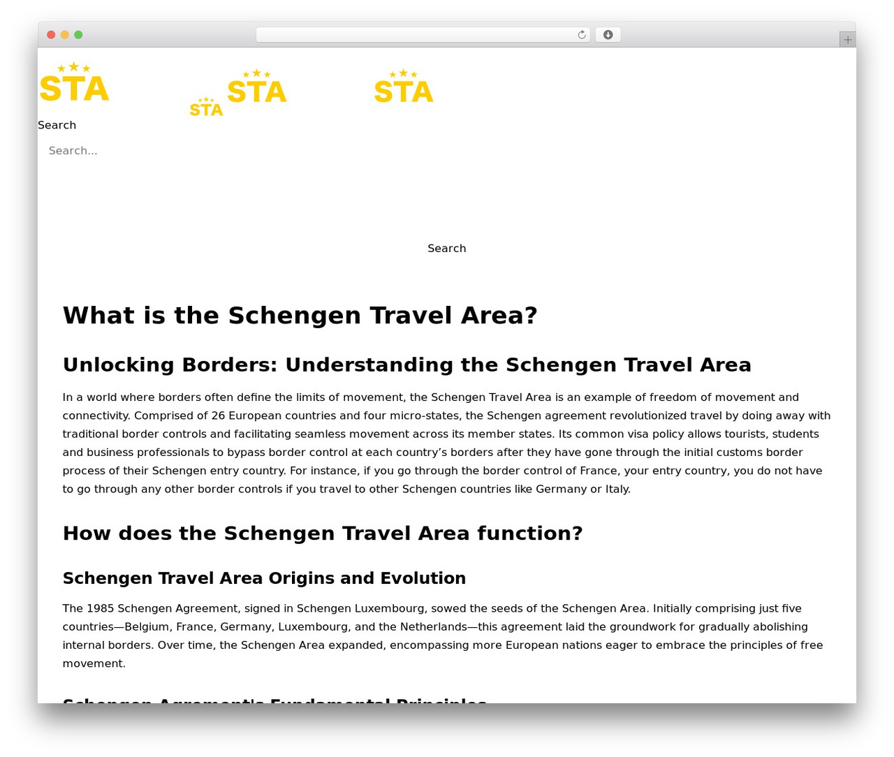 Uncode WordPress travel theme - schengentravelarea.com