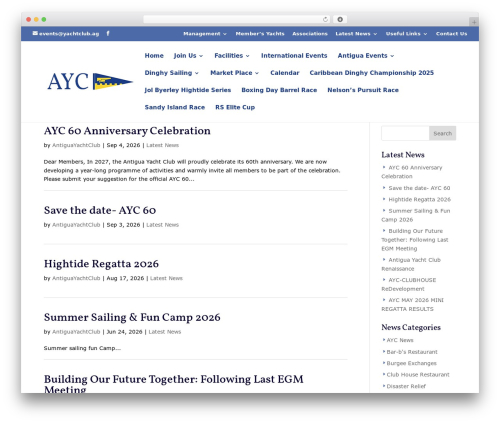 WordPress theme ayc - antiguayachtclub.com