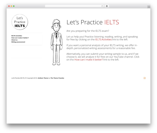WP theme Anthem - letspracticeielts.com