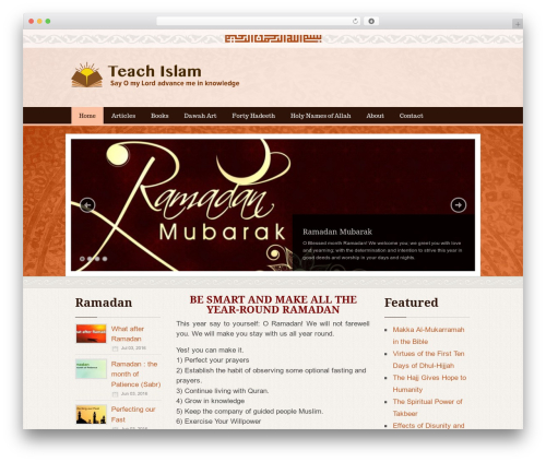 WP theme Islamic - teach-islam.com