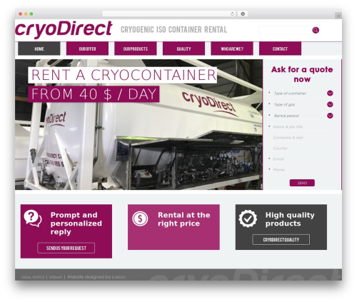 Cryodirect WordPress theme - cryodirect.com