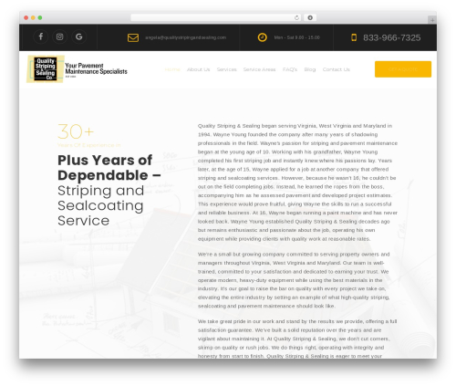 Ruby build framework WordPress plugin - qualitystripingandsealing.com
